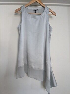 Eileen Fisher Light Blue Asymmetrical Sleeveless Top